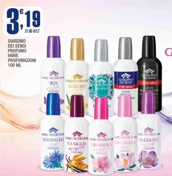 Splendidi e Splendenti Giardino dei sensi profumo varie profumazioni offerta