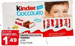 Iperal Kinder cioccolato FERRERO offerta
