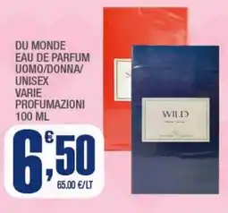 Splendidi e Splendenti Du monde eau de parfum uomo/donna/ unisex offerta