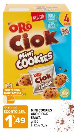 Iperal Mini cookies oro CIOCK SAIWA offerta