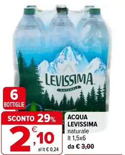 Iperal Acqua LEVISSIMA naturale offerta