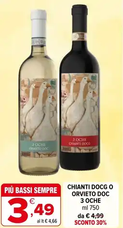 Iperal Chianti docg o orvieto DOC 3 OCHE offerta