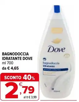 Iperal Bagnodoccia idratante DOVE offerta