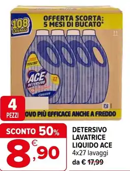 Iperal Detersivo lavatrice liquido ACE offerta
