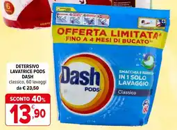 Iperal Detersivo lavatrice pods DASH offerta