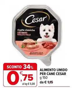 Iperal Alimento umido per cane CESAR offerta