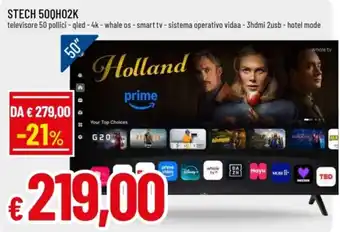 STECH 50QH02K televisore