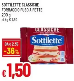 Famila Sottilette classiche formaggio fuso a fette offerta