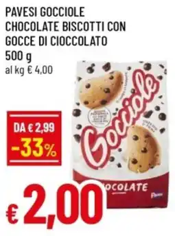 Famila Pavesi gocciole chocolate biscotti con gocce di cioccolato offerta
