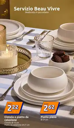 Action Ciotola o piatto da colazione offerta