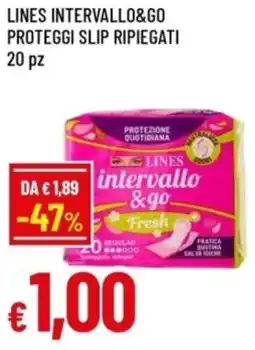 Famila Lines intervallo&go proteggi slip ripiegati 20 pz offerta