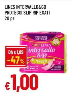 Famila LINES INTERVALLO&GO PROTEGGI SLIP RIPIEGATI offerta