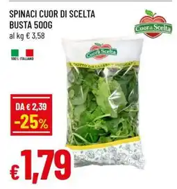 Famila SPINACI CUOR DI SCELTA BUSTA 500g offerta