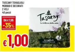Famila Tuscany tovaglioli morbidi e decorati 2 veli 40 pezzi offerta