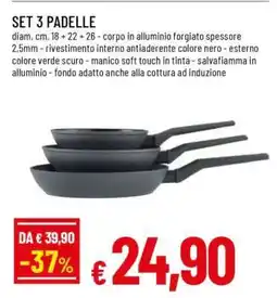 Famila SET 3 PADELLE offerta