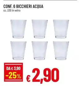 Famila CONF 6 BICCHIERI ACQUA offerta