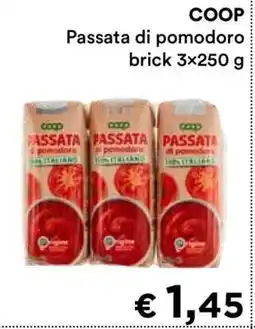 Coop COOP Passata di pomodoro brick 3×250 g offerta
