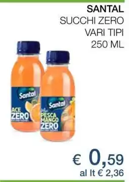 Coop Santal Succhi Zero offerta