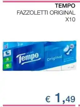 Coop TEMPO FAZZOLETTI ORIGINAL X10 offerta