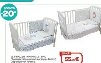 Bimbo Store Set 4 pezzi stampato lettino offerta