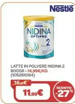 Bimbo Store Latte in polvere nidina 2 800 gr offerta