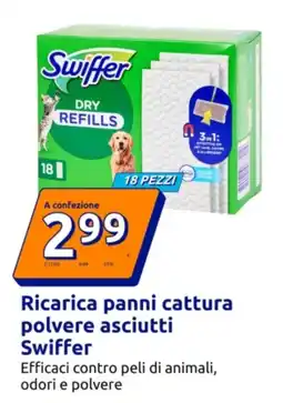 Action Ricarica panni cattura polvere asciutti Swiffer offerta