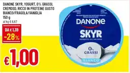 Famila Danone skyr, yogurt, 0% grassi, cremoso, ricco in proteine gusto bianco/fragola/vaniglia offerta
