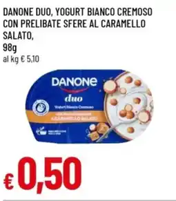 Famila Danone duo, yogurt bianco cremoso con prelibate sfere al caramello salato, offerta