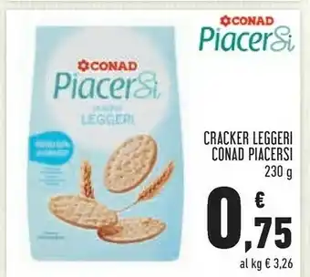 Conad - crackers leggeri piacersi 230 g(ml)