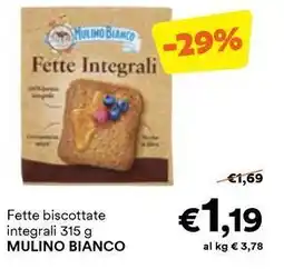 Unes Fette biscottate integrali MULINO BIANCO offerta
