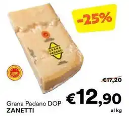 Unes Grana Padano DOP ZANETTI offerta