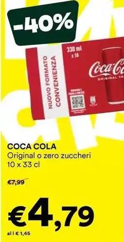 Unes COCA COLA Original o zero zuccheri offerta