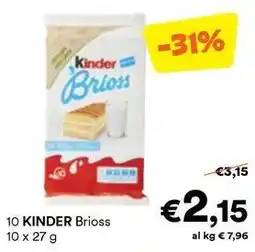 Unes 10 KINDER Brioss offerta