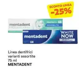 Unes Linea dentifrici MENTADENT offerta