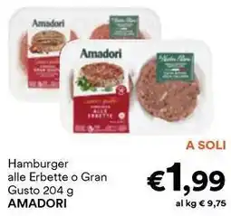 Unes Hamburger alle Erbette o Gran Gusto AMADORI offerta