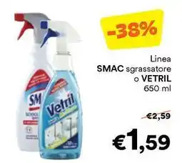 Unes Linea SMAC sgrassatore o VETRIL offerta