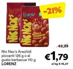 Unes Nic Nac's Arachidi piccanti o al gusto barbecue offerta