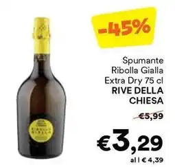 Unes Spumante Ribolla Gialla Extra Dry RIVE DELLA CHIESA offerta