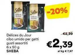 Unes Délices du Jour cibo umido per gatti SHEBA offerta