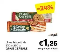 Unes Linea biscotti GRAN CEREALE offerta