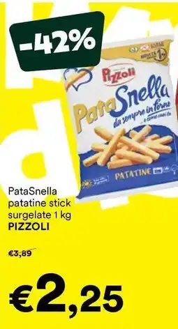 Unes PataSnella patatine stick surgelate PIZZOLI offerta