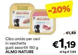 Unes Cibo umido per cani in vaschetta ALMO NATURE offerta