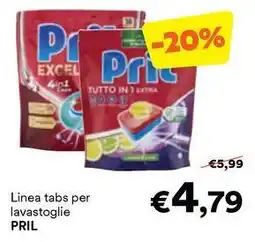 Unes Linea tabs per lavastoglie PRIL offerta