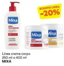 Unes Linea creme corpo MIXA offerta
