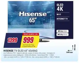 Trony HISENSE TV OLED 65" 65A86Q offerta