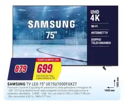 Trony SAMSUNG TV LED 75" UE75U7000FUXZT offerta