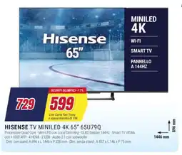 Trony HISENSE TV MINILED 4K 65" 65U79Q offerta