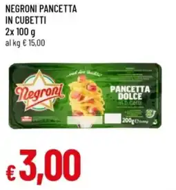 Famila Negroni pancetta in cubetti offerta