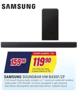 Trony SAMSUNG SOUNDBAR HW-B450F/ZF offerta