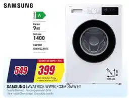 Trony SAMSUNG LAVATRICE WW90FG3M05AWET offerta